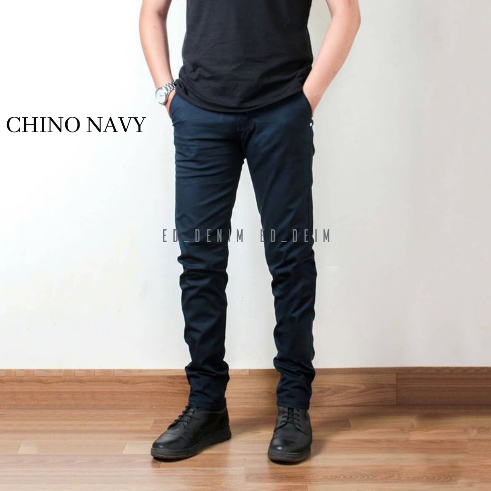 Celana Chino Panjang Pria Slim Fit Katun Strecth  Premium / Celana Cowok