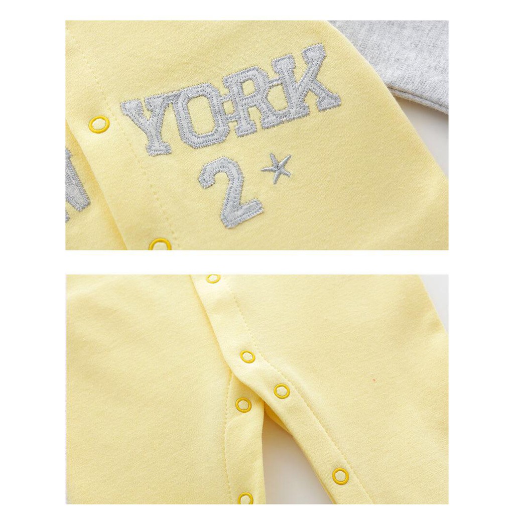 [COD] baju bayi import korea  model BASEBALL NEWYORK KUNING / 100% katun premium jumper bayi BA-243/Babylovanta