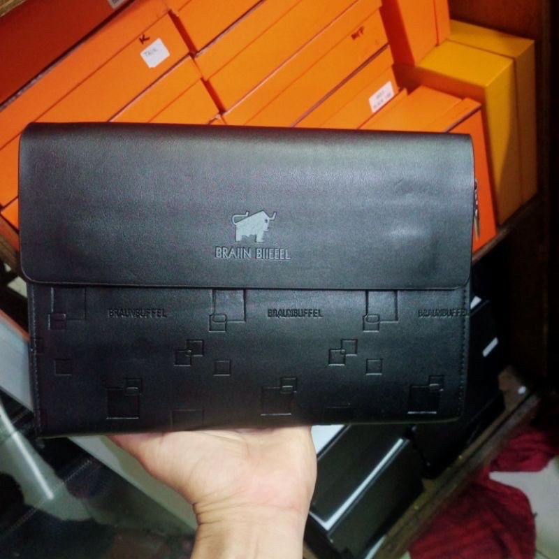 Clutch bag Braun Buffel handbag Pria/wanita