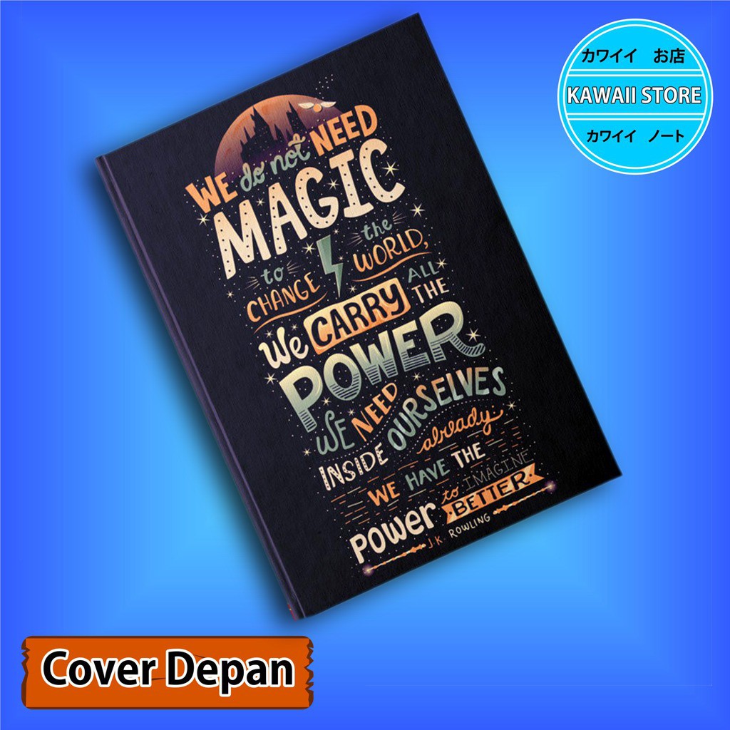 

Notebook / Pocket book Hard Cover HARRY POTTER ROWLING QUOTE uk A5 & A6 / Notes Book