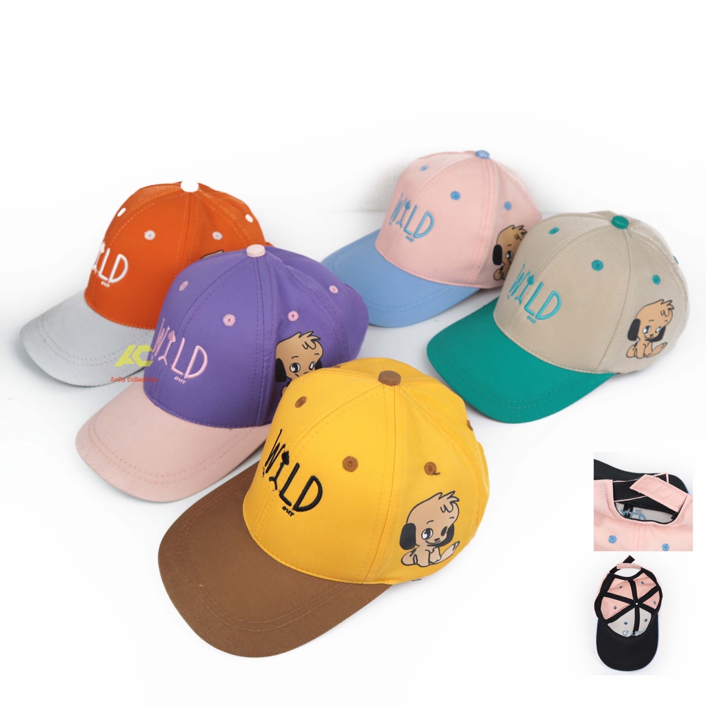 TOPI ANAK Perempuan Laki Laki LUCU Bordir Wild / Bordir Wild Topi Anak 2-10 Tahun