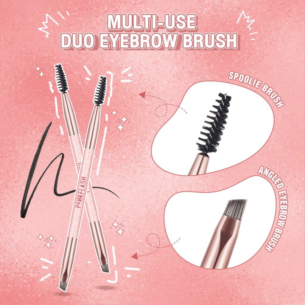 Pinkflash  Brush T04 | PINK FLASH Eyebrow Brush | Eyeshadow Brush| Multi use Duo Professional Makeup Brush