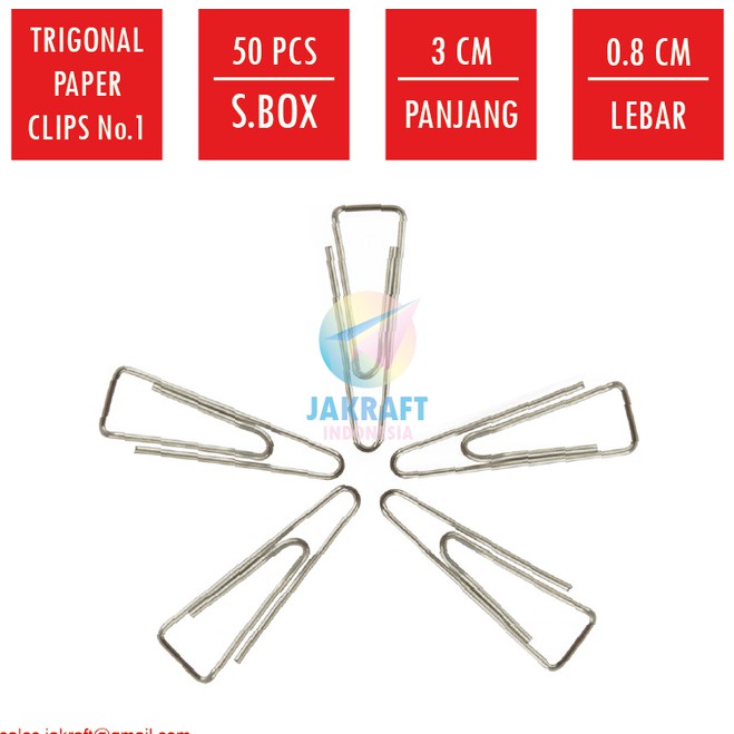 

Trigonal Clip Paper Clip Warna Clip Kertas No.1 Murah Seperti Joyko