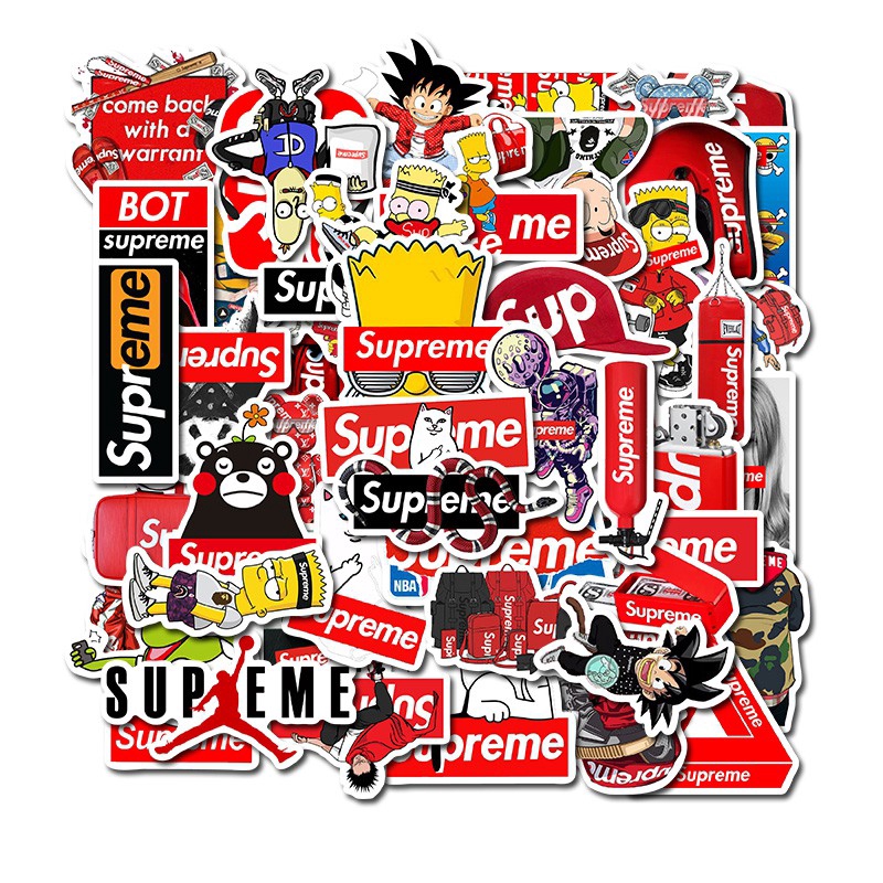 50 personalized tide brand supreme stickers luggage trolley guitar notebook personalized stickers stickers