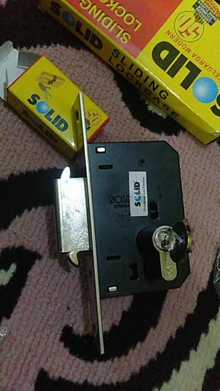 Kunci Pintu Sliding Geser Kunci Mekar Solid Lenkap