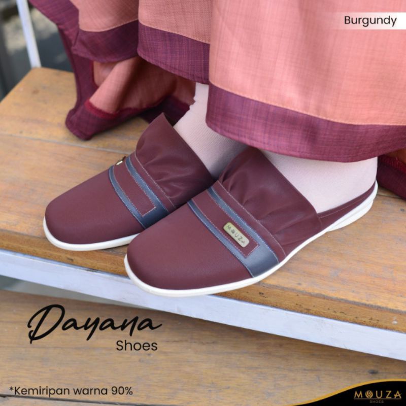 Mouza - Dayana Shoes by Mouza / Sepatu Sandal Slip On / Mules Slippers Wanita / Sandal Flat