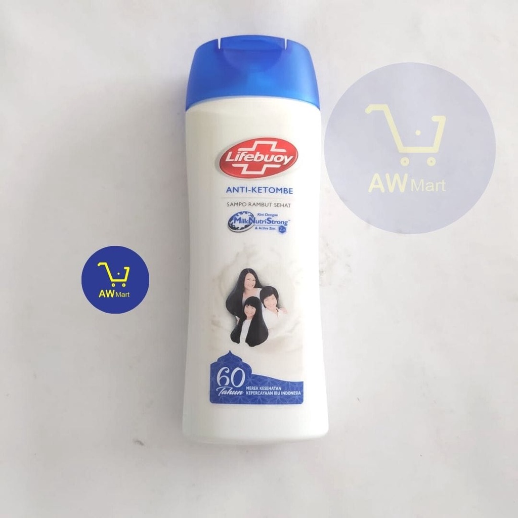 SHAMPO LIFEBUOY BOTOL 170ML- ANTI KETOMBE, KUAT &amp; BERKILAU, PERAWATAN RAMBUT RONTOK