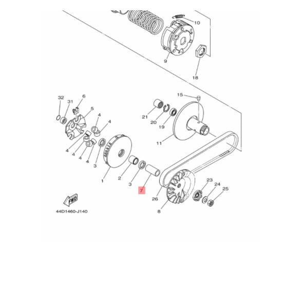 collar bosh bos rumah roller cvt xeon karbu original ygp 90387-16817