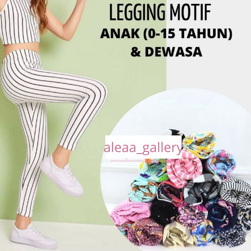 Legging Anak Motif 0-15 Tahun - Celana Legging Panjang Anak Perempuan Motif