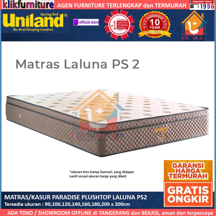 Kasur / Matras Paradise Plushtop LALUNA PS2 Uniland Springbed