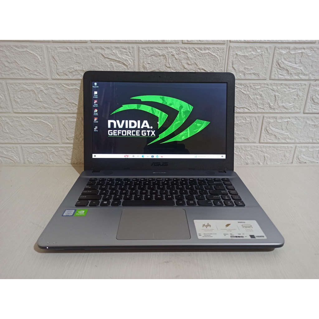 Asus X441UB Core i3 Gen7 RAM 8GB Nvidia MX110 Laptop Second Gaming Desain Bekas Dual VGA Gen 7 X441U