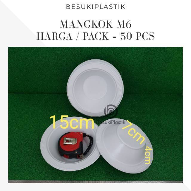 Mangkok Plastik Sedang 15cm M6 / Mangkok Bakso / Mangkok Plastik / Mangkok Acara