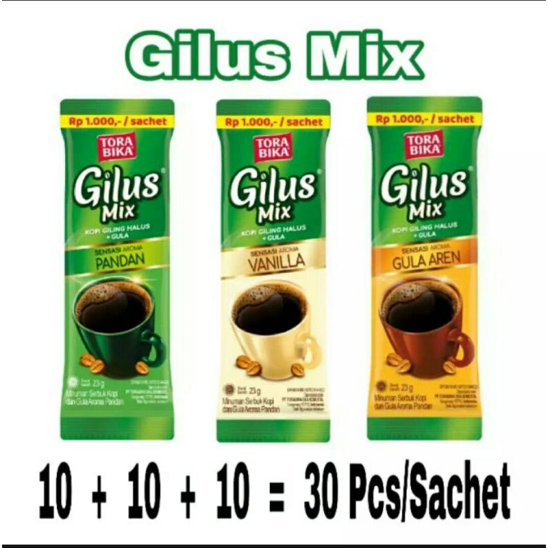 

Kopi Gilus mix 3 rasa (1 Renceng 10 Sachet)