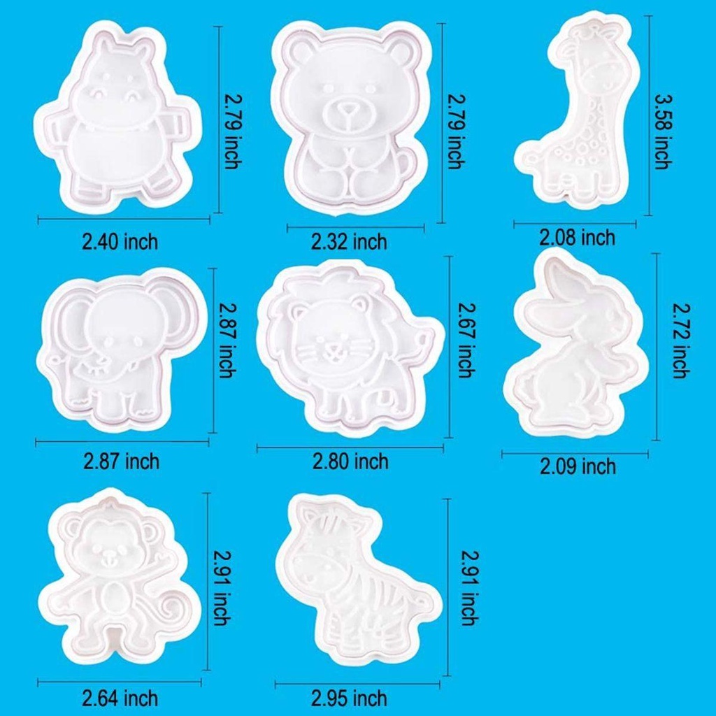 [Elegan] Cookie Cutters Set Fondant Sugarcraft Animals DIY Dapur Alat Kue Plastik