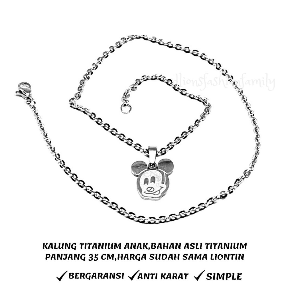 KALUNG ANAK TITANIUM ASLI,BAHAN DIJAMIN ASLI,GARANSI UANG KEMBALI,PANJANG 35 CM