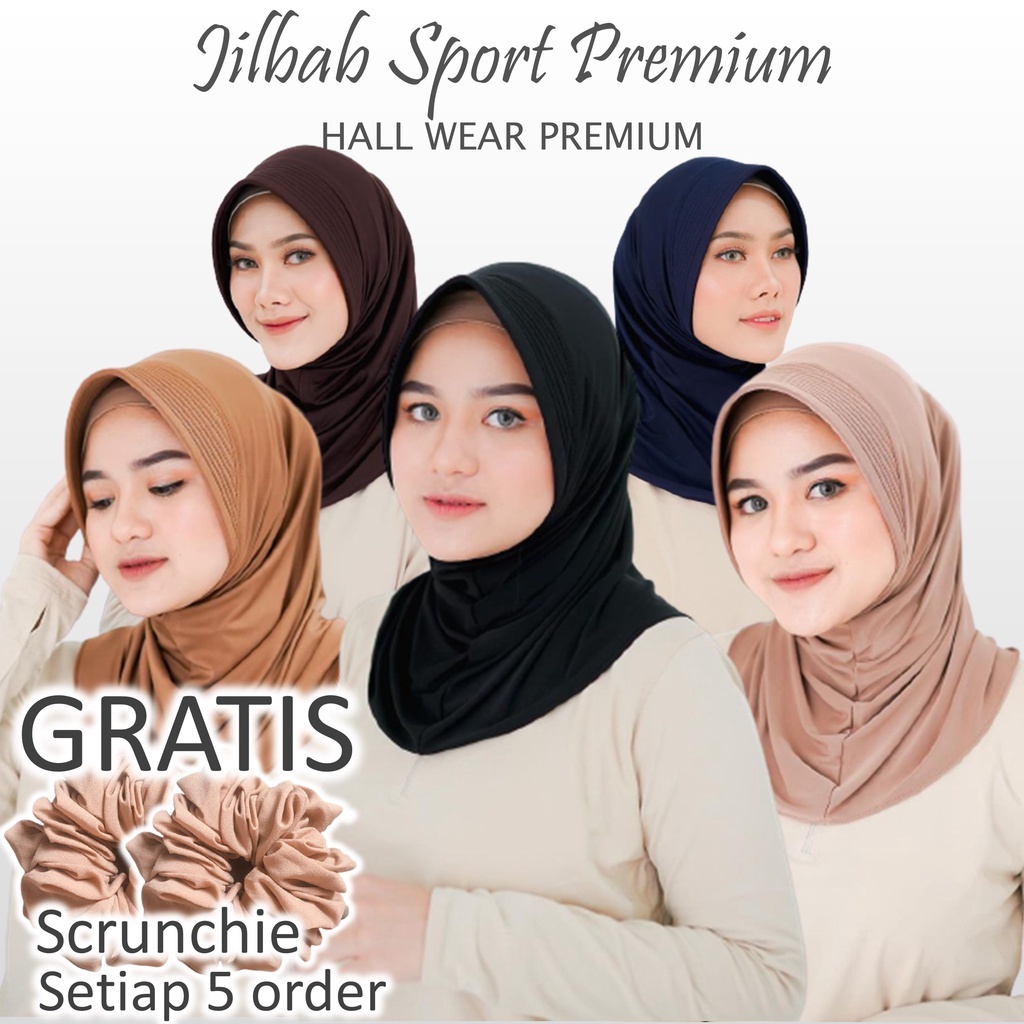 Jilbab Olahraga Sport Hijab Olahraga Sport Hijab Sporty Kerudung Olahraga Krudung Sport Kerudung Jer