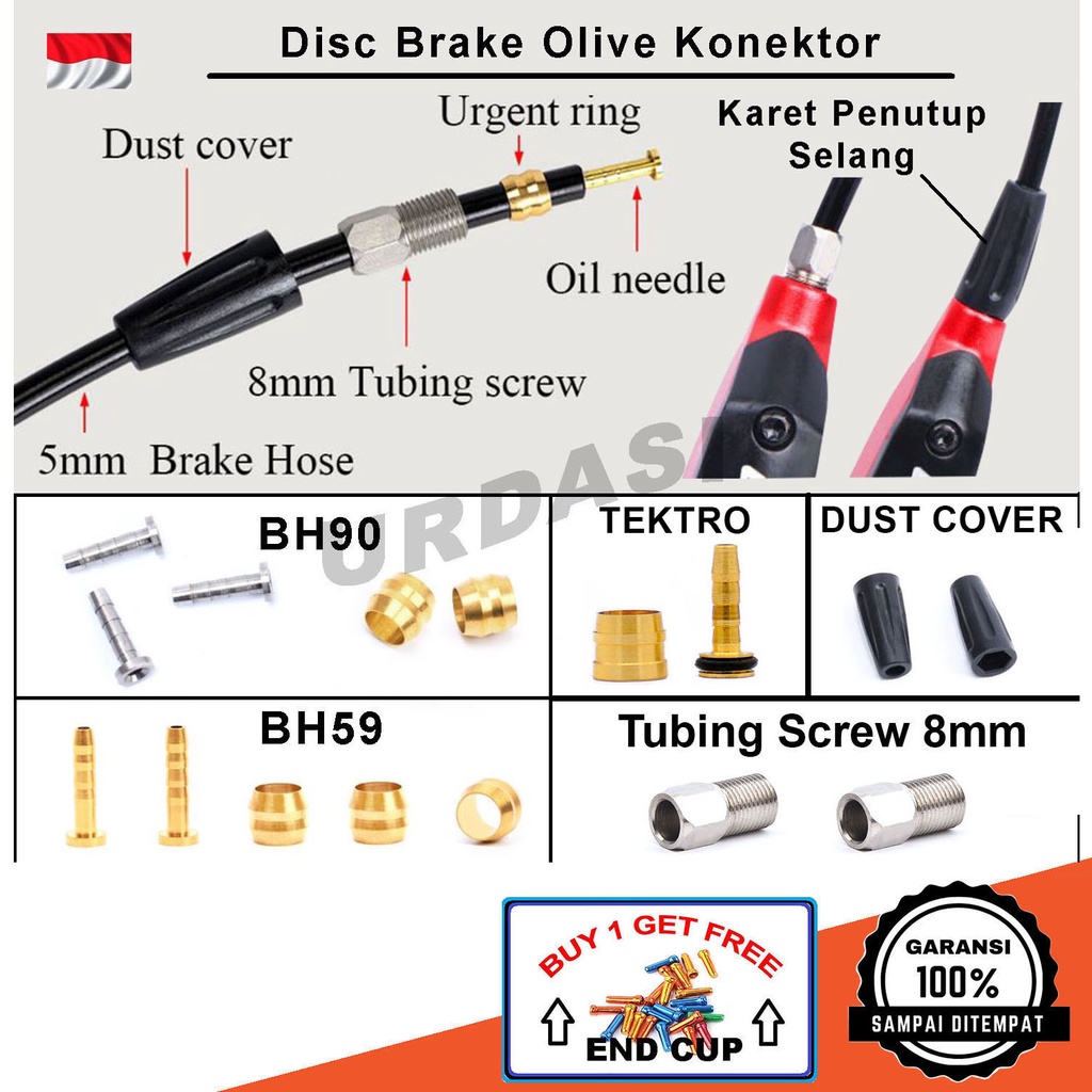 Shimano Disc Brake Olive Connector BH90 BH59 Cover Karet Konektor Selang Rem Hidrolik Sepeda