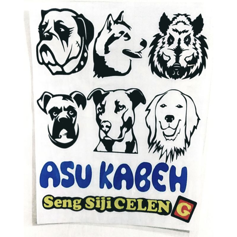 

Stiker cutting mobil anjing