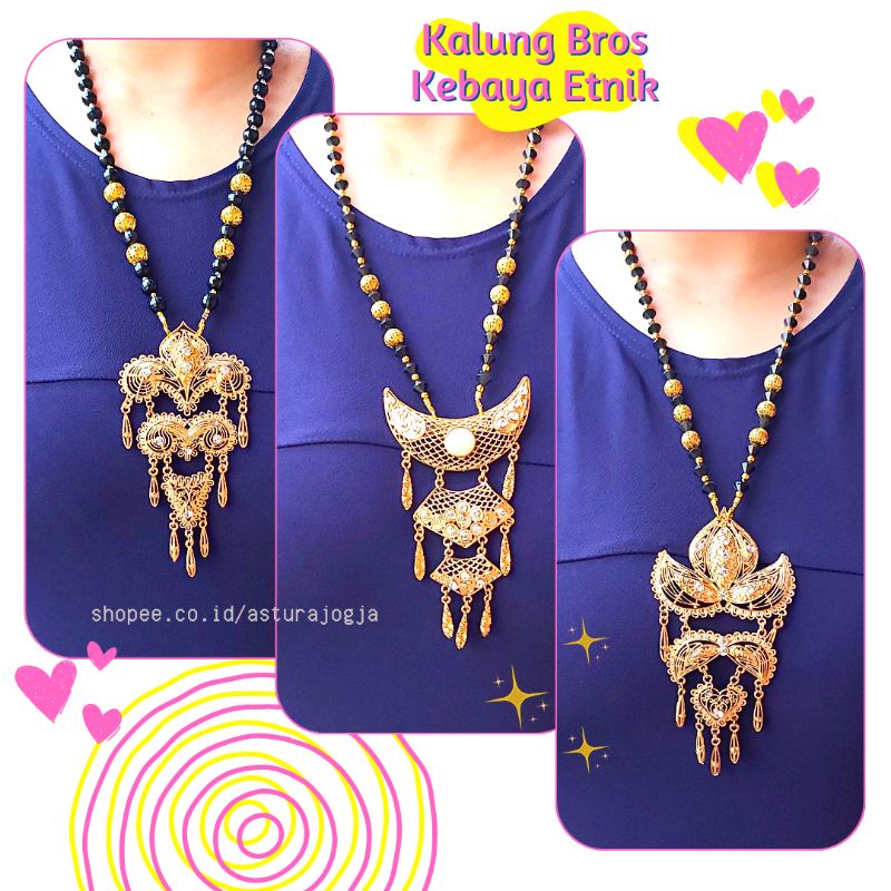 Kalung Bros Kebaya Etnik Jogja || Kalung Kutubaru Wanita Aksesoris Oleh Oleh Jogja
