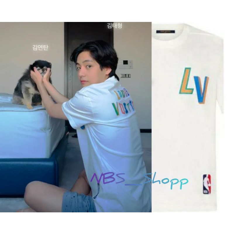 Kaos BTS Kim Taehyung - LV Print Depan Belakang