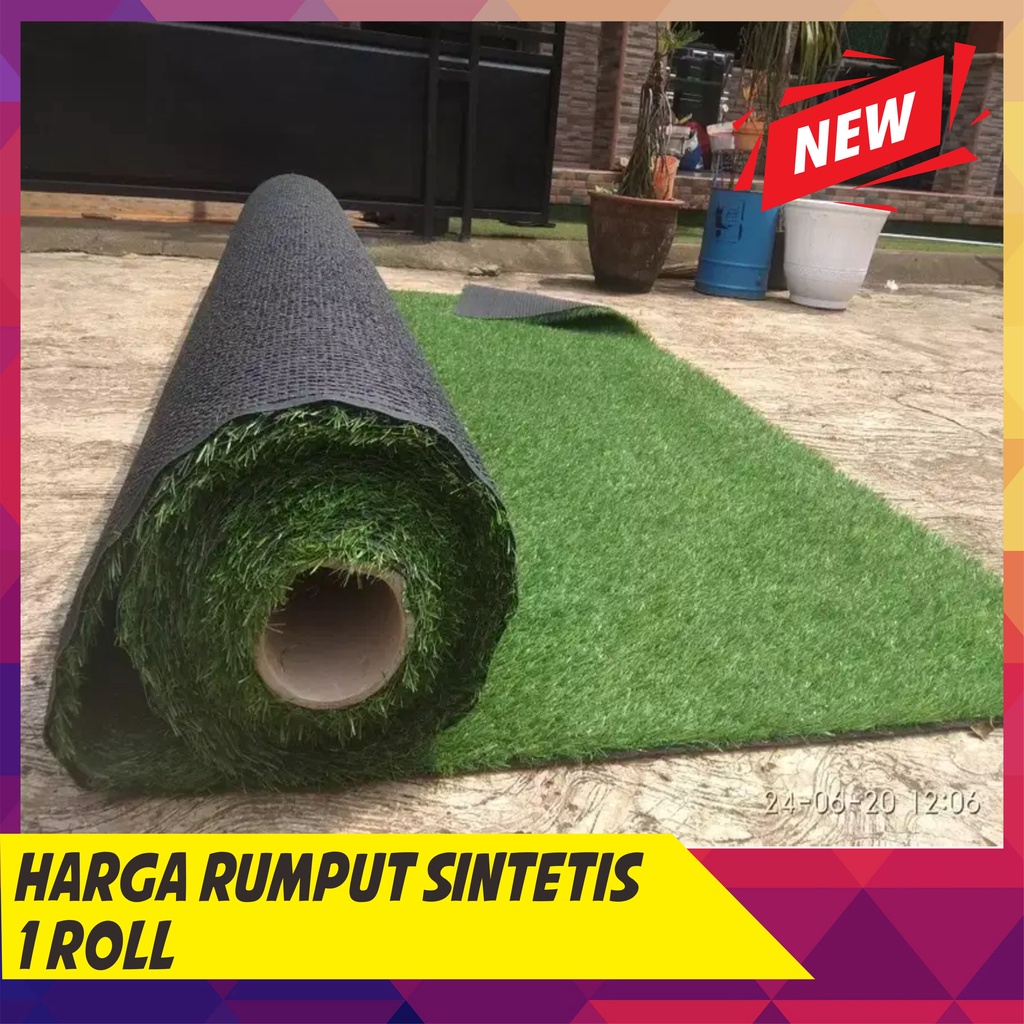 Karpet Rumput Sintetis 1 Roll Murah , Rumput Sintetis Meteran 100 X 100 , Rumput Sintetis Meteran Ro