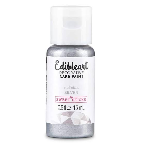 

Silver Edible Art Paint Sweet Sticks Cake Kue Pewarna 15 ml