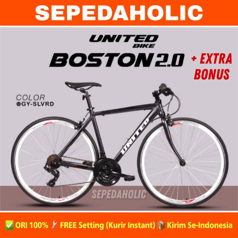 Sepeda Roadbike UNITED BOSTON 2.0 Balap 700C Alloy 21 Speed
