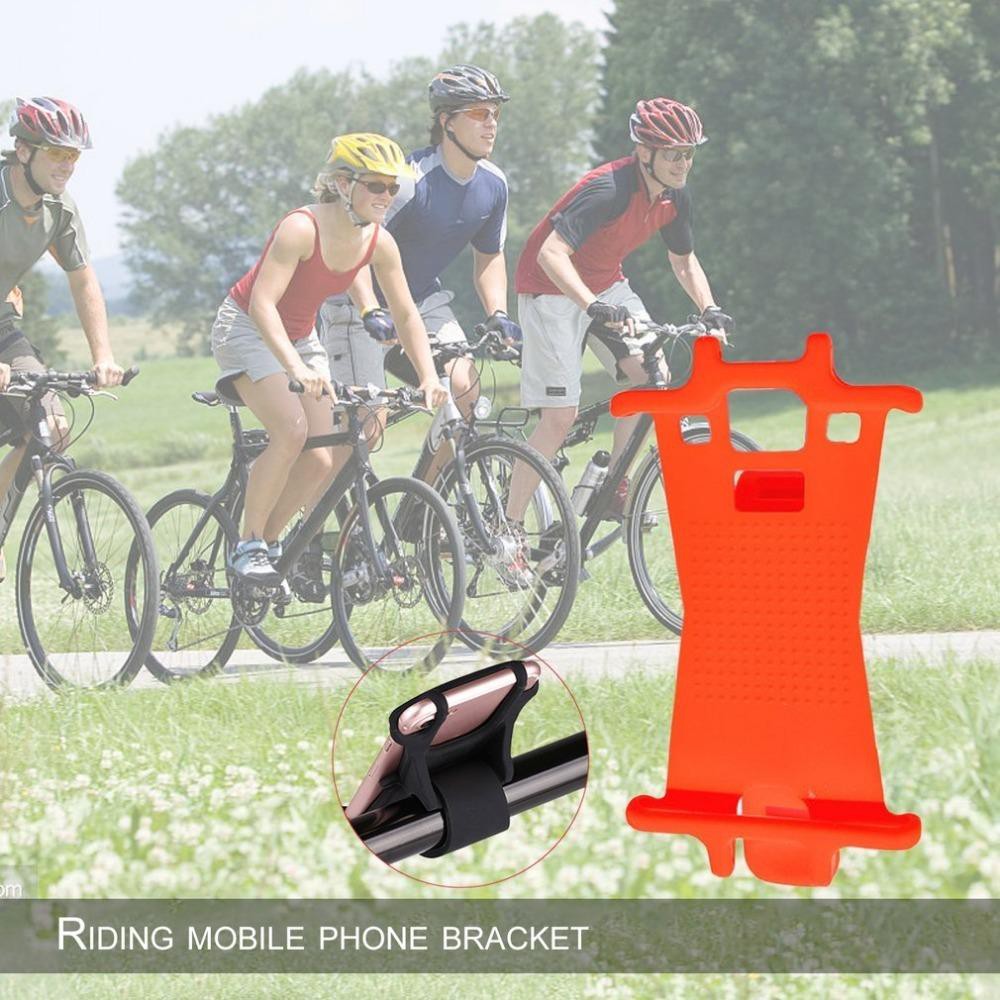 BISA COD SHOOT Holder Smartphone Sepeda Bicycle Mount Universal Silicone - B04 - Multi-Color