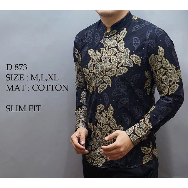 KEMEJA BATIK PRIA SLIM FIT / BAJU BATIK / BAJU KOKO D873