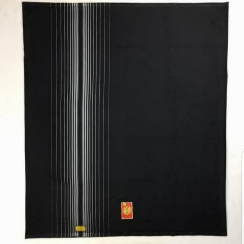 sarung wadimor hitam polos tumpal ukuran dewasa bahan katun halus