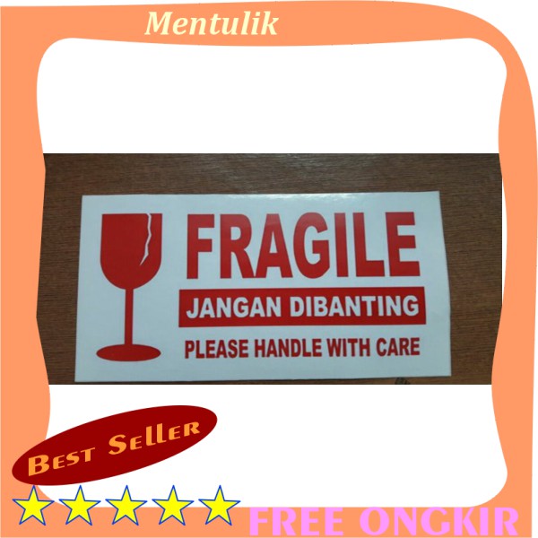 

PROMO !!! STIKER FRAGILE PECAH BELAH QTY 50 pcs STICKER