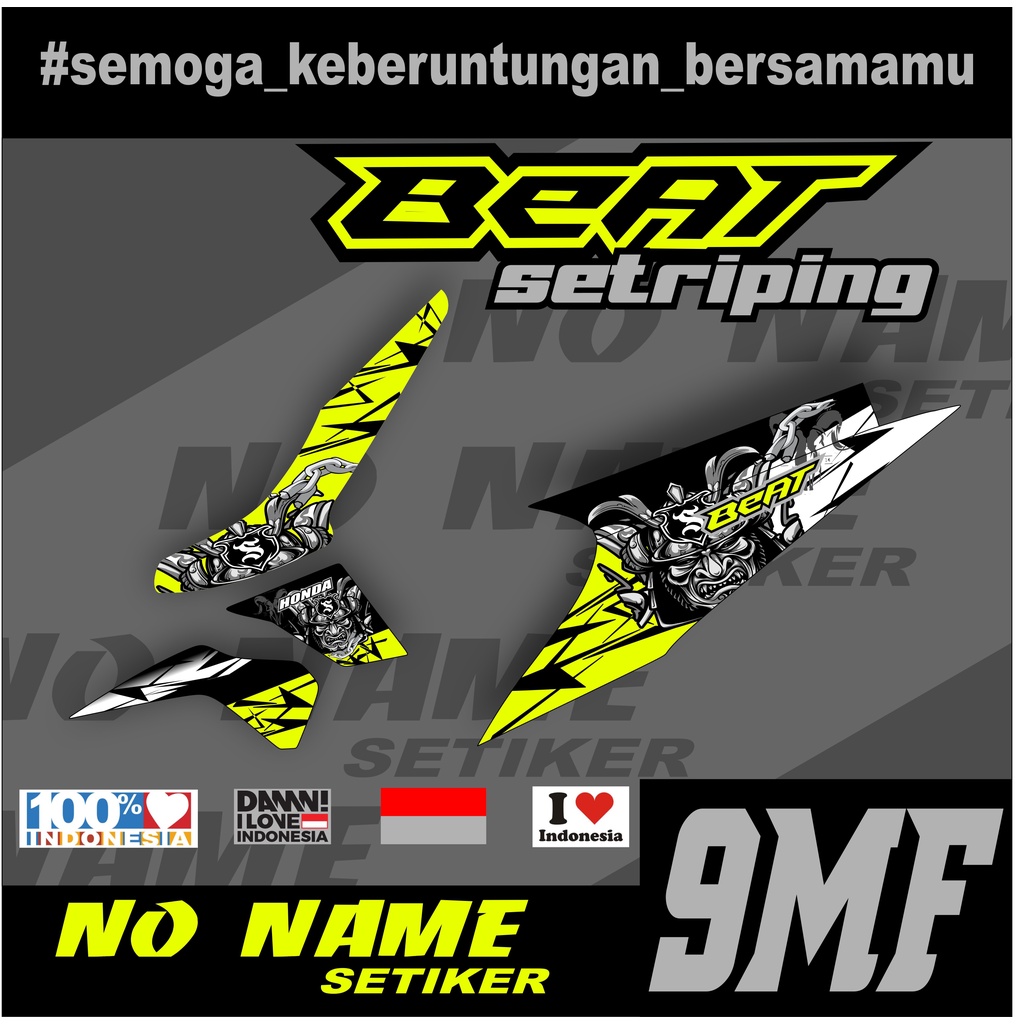 Striping Beat Karbu 2008 2009 2010 2011 2012 (9mf) Variasi Sticker Stiker Skotlet Motor Scotlite