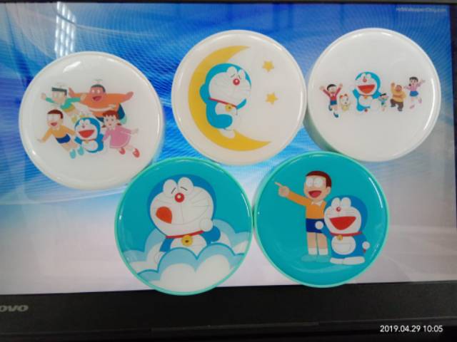 Tempat softlens Doraemon bulat lucu / Softlencase