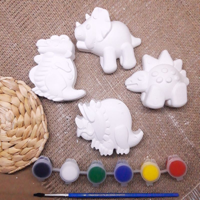 

DIY Paket Mewarnai Patung Gypsum Lukis Anak Mainan Edukasi Belajar Mewarnai Anak Series Dinosaurus