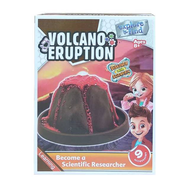 SCIENCE EXPERIMENT VOLCANO ERUPTION - PERCOBAAN MEMBUAT GUNUNG BERAPI