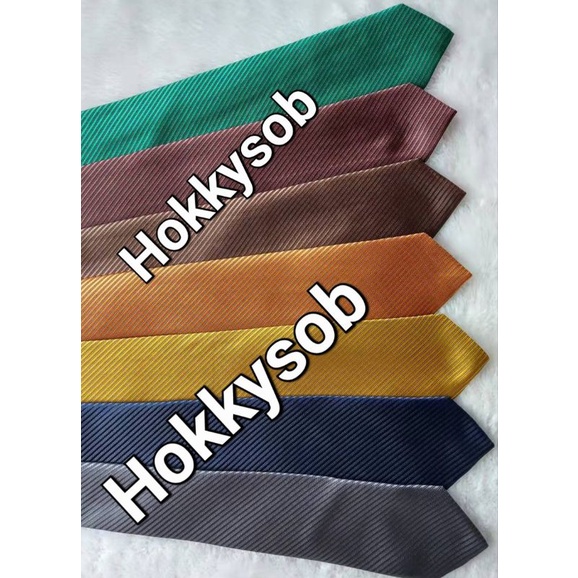 Dasi Salur 3inch 8cm abu tua navy gold tua muda coklat tua coklat muda hijau tua coklat bata wisuda wedding seragam kantor