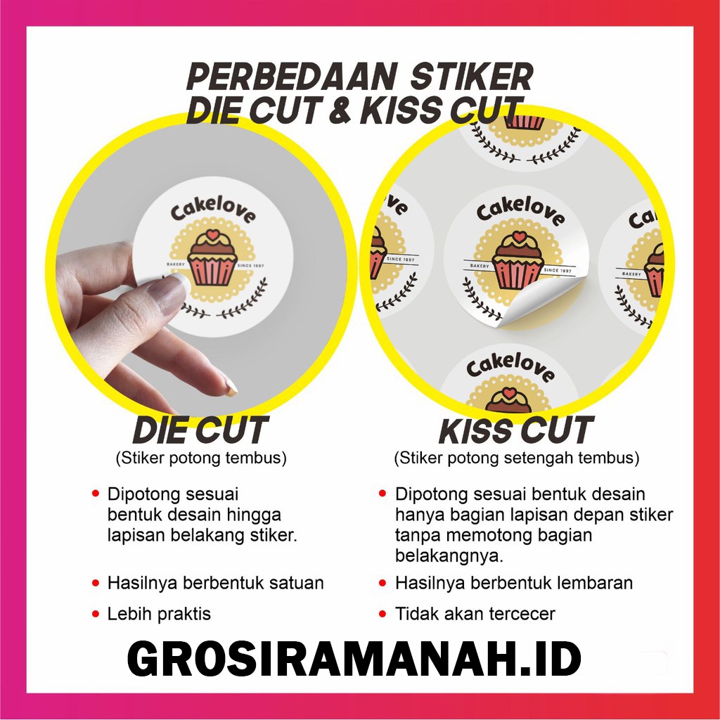 Cetak Stiker + cutting Cromo bontax ukuran A3+ (32X52) 1 jam jadi