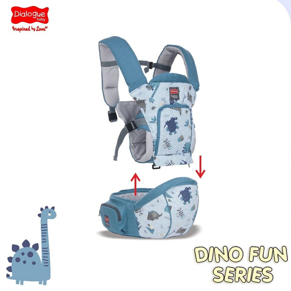 Dialogue Hipseat 10in1 DGG4254 Dino Fun Series / Gendongan Multifungsi