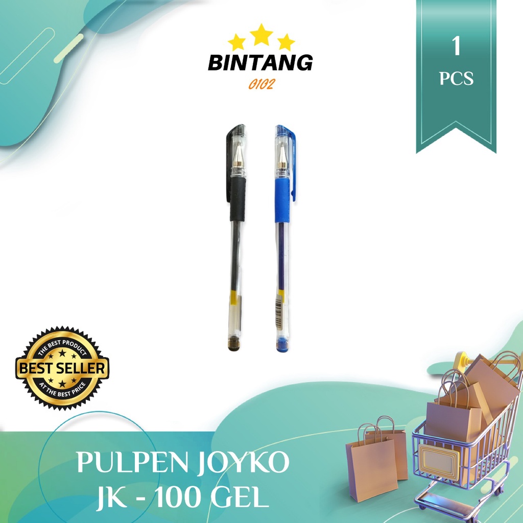 

Pulpen Gel Joyko JK-100 0.5 mm | Anti Air | Tahan Banting | Anti Macet