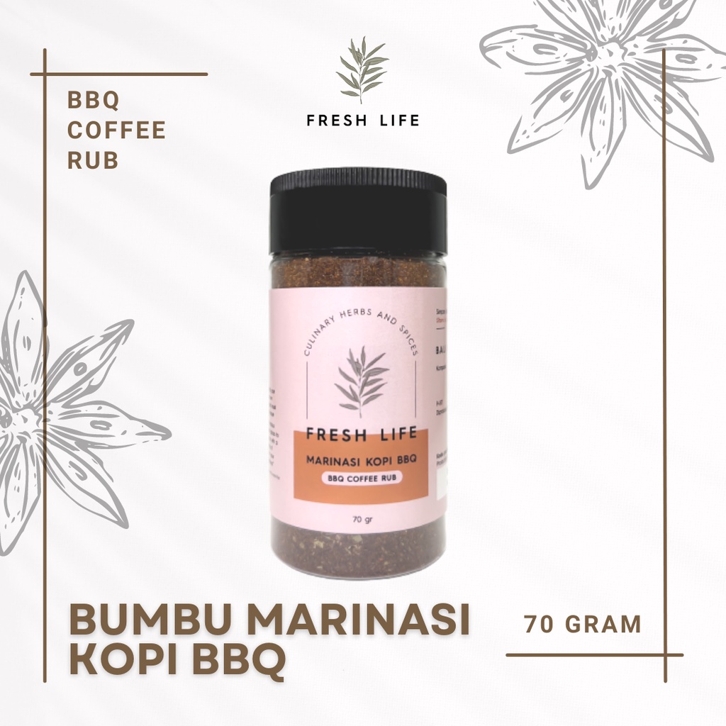 

Bumbu Marinasi Kopi BBQ (BBQ Coffee Rub) 70 gr
