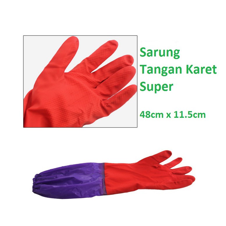 Sarung Tangan Glove Silicon Karet Import Kualitas Super Anti Slip Cuci Mobil Motor Piring