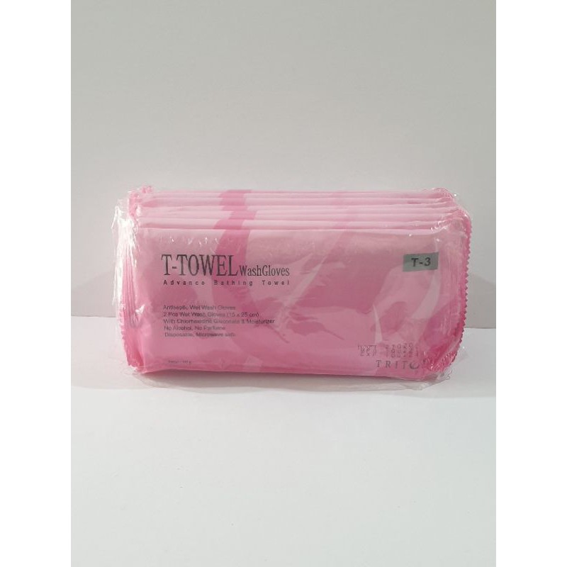 T-Towel Wash Gloves Tissue isi 20 15 x 25 cm / Waslap / Wash Glove