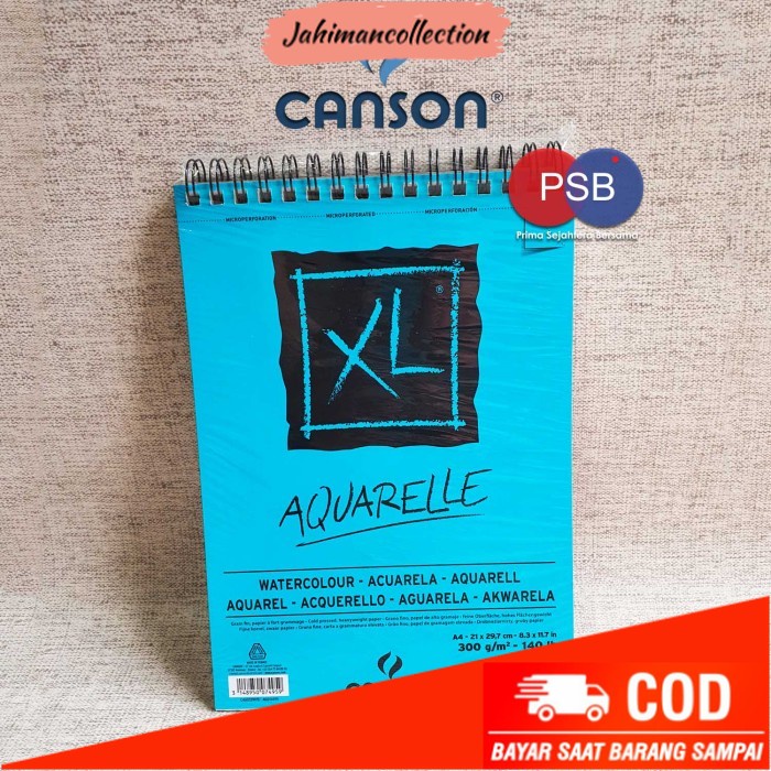 

✨ BISA COD ✨ CANSON XL Aquarelle A4 Watercolour Pad / Buku Cat Air / Buku Gambar