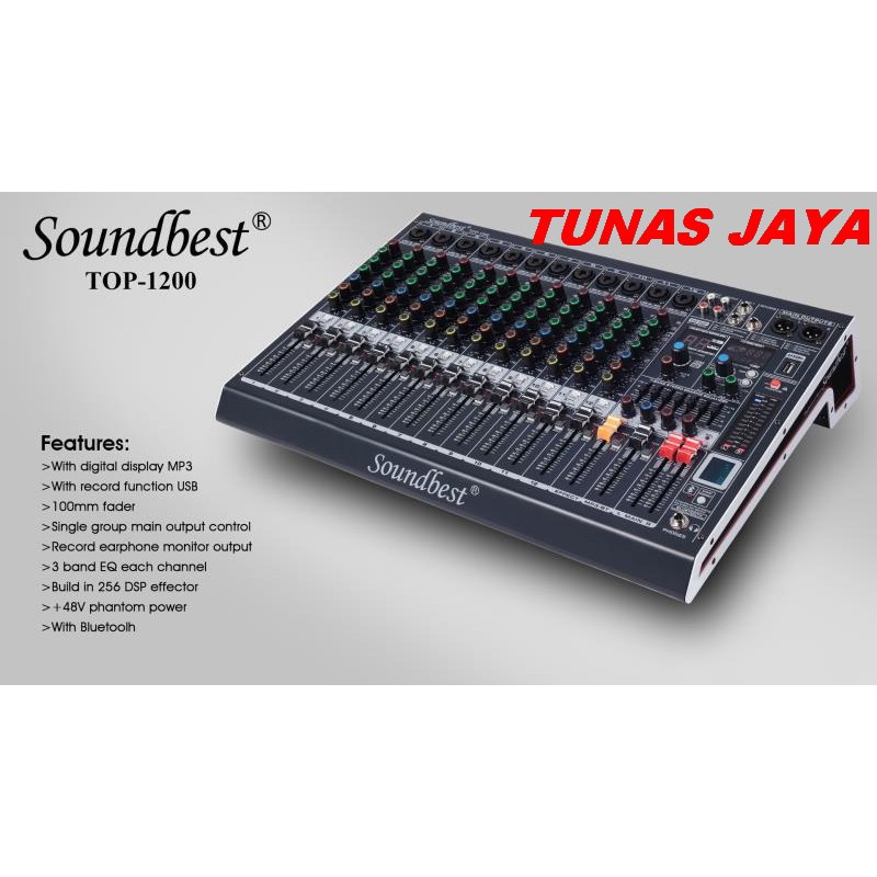 Mixer SoundBest Top 1200 Original 12 Channel Bluetooth