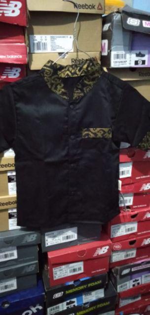Haramain Baju Koko Bayi Anak Newborn 1 2 3 Tahun Katun Toyobo Batik Prada Peci Rajut Aqiqah Lebaran