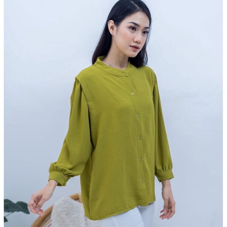 Aisa Blouse Rayon Crinkle Premium Jumbo / Kemeja Formal Kerja/ Atasan jumbo / Blouse Muslim Wanita / Crinkle Blouse Shanghai