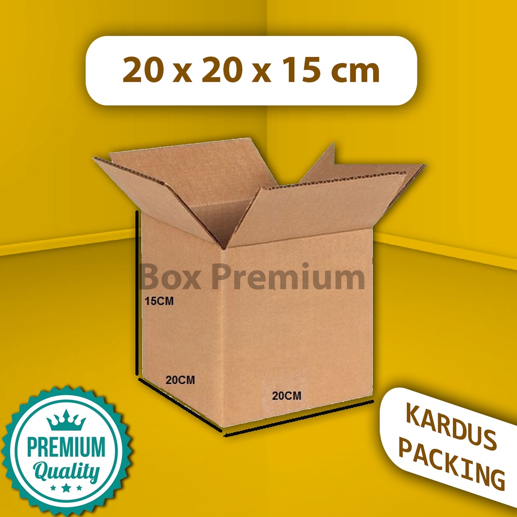 

{ISI 5 pcs} Kardus Dus Box Packing Packaging 20x20x15 cm KMK/125 BFlute Polos BARU