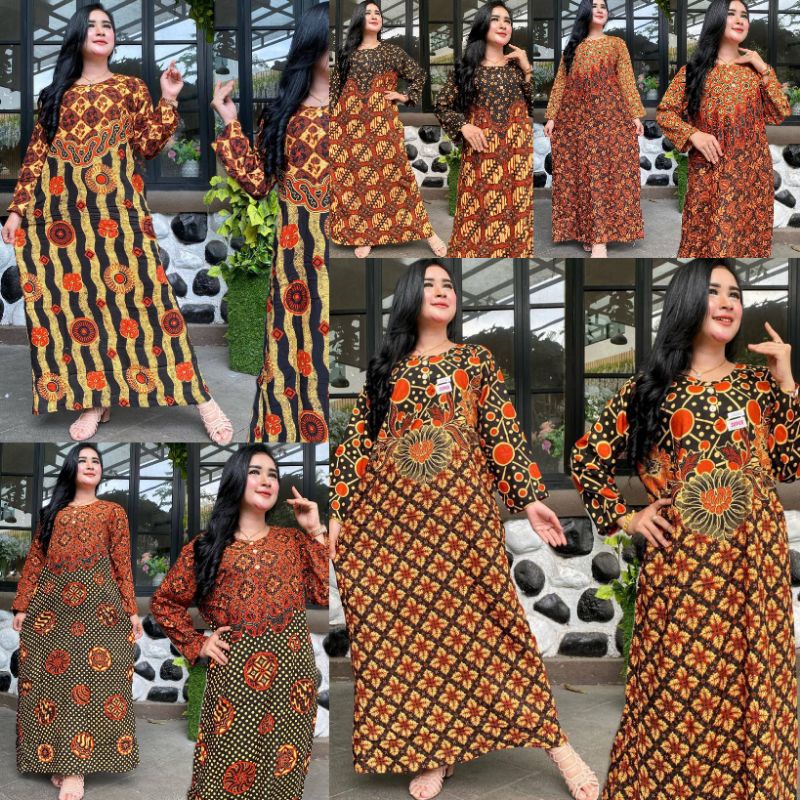 Daster batik premium | daster lengan panjang | daster panjang semata kaki | daster ibu| daster busui