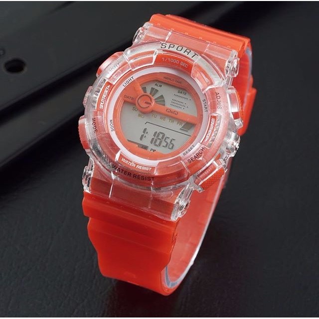 Jam Tangan QQ Wanita | Jam Tangan Wanita / Cewek QQ Sport Ladies Rubber Red B_SWH