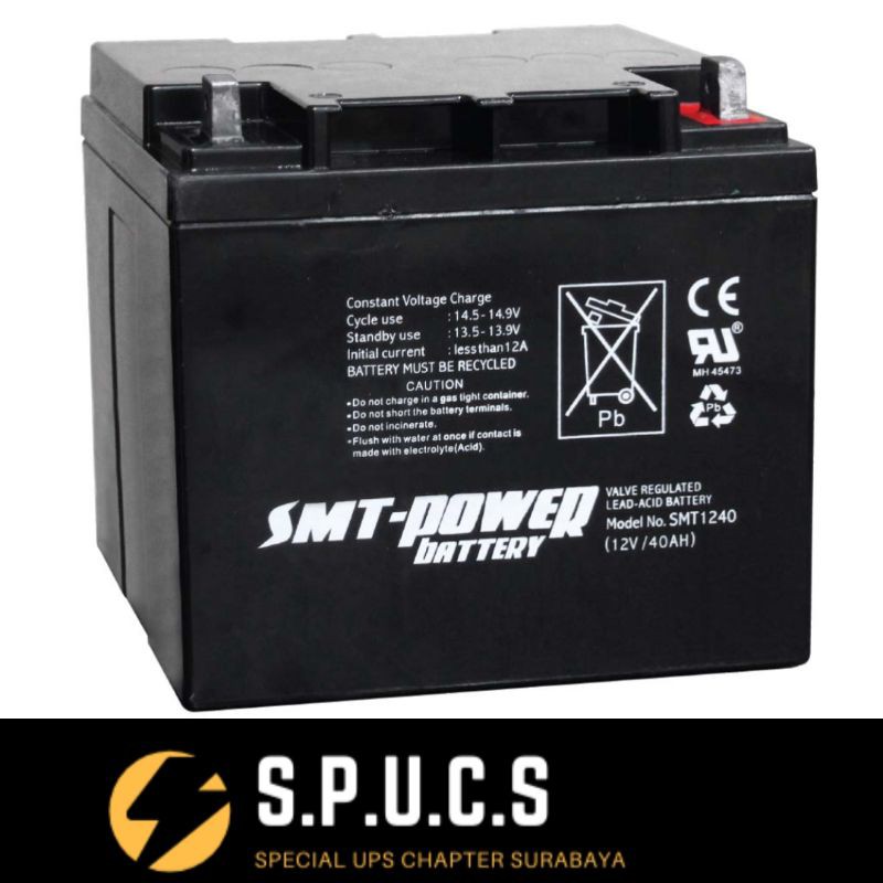 Aki UPS SMT POWER 12V 40AH Baterai UPS/Deep Cycle/VRLA/Baterai UPS
